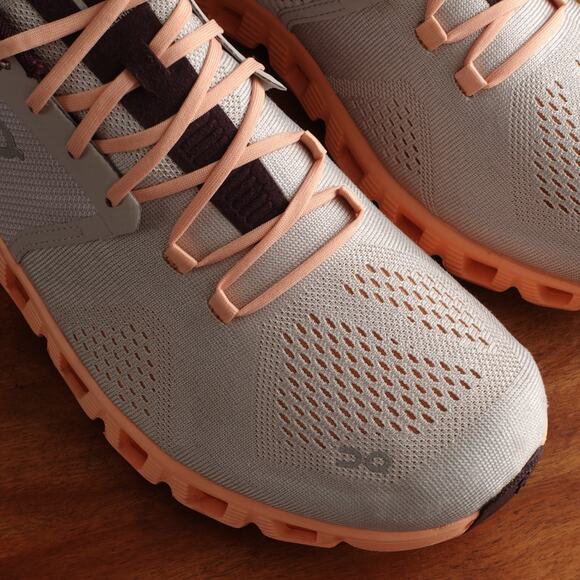 On Running Sneakers Womens SZ 11 Gray Orange Cloud X Athletic Training Gym Shoes - Picture 4 of 16